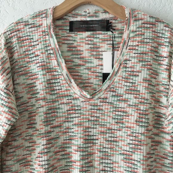 CODE X MODE V-neck Long Sleeve Space Dye Sweater NWT - Picture 2 of 8